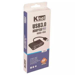تبدیل USB3.0 به HDMI/VGA کی نت K-CO82