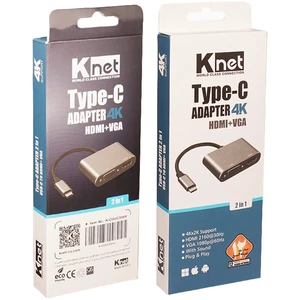 تبدیل Type-C به HDMI/VGA کی نت K-CO16