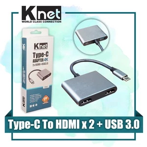 تبدیل Type-C به HDMI/Type-C/USB3.0 کی نت K-CO18