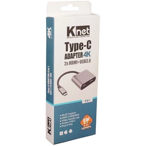 تبدیل Type-C به HDMI/Type-C/USB3.0 کی نت K-CO18