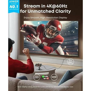 کابل تبدیل Type-C به HDMI انکر A87E0-H11 طول 0.9 متر