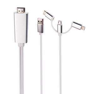 کابل تبدیل MiraScreen LD6M-3M Lightning/Micro USB/Type-C to HDMI 3m