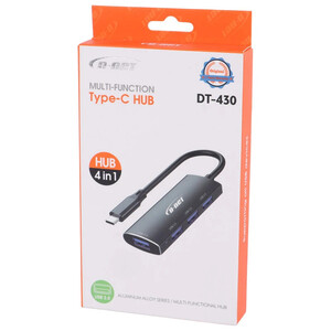 هاب 4 پورت Type-C دی نت DT-430