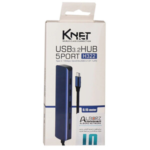 هاب 5 پورت Type-C کی نت K-HC322