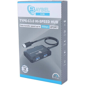 هاب 4 پورت Type-C بایبل H-96