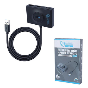 هاب 4 پورت USB 3.0 بایبل H-90