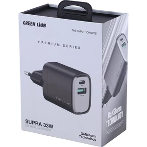 شارژر دیواری 33 وات گرین لاین Supra GL-WC35 GN33W1C1AEU GaN QC3.0 PD