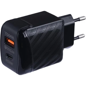 شارژر دیواری 20 وات یوکی KI3Y QC3.0 PD 3.4A + کابل آیفونی