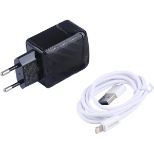 شارژر دیواری 20 وات یوکی KI3Y QC3.0 PD 3.4A + کابل آیفونی