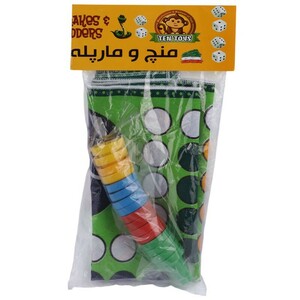 بازی فکری منچ و مارپله پارچه ای 40*40 سانتی متر