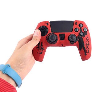 روکش دسته بازی PS5 طرح God of war قرمز مشکی