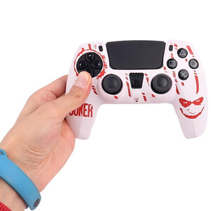 روکش دسته بازی PS5 طرح Joker سفید قرمز کد 3