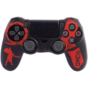 روکش دسته بازی PS4 طرح God Of War قرمز مشکی کد 2