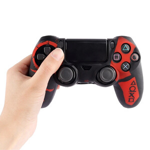 روکش دسته بازی PS4 طرح God Of War قرمز مشکی کد 2
