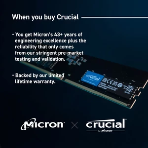 رم کامپیوتر کروشیال CT32G56C46U5 DDR5 32GB Single 5600MHz CL46