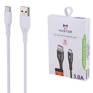 کابل تایپ سی فست شارژ 3 آمپر مستر لینک پلاس ETM 003 طول 1 متر کد 2
