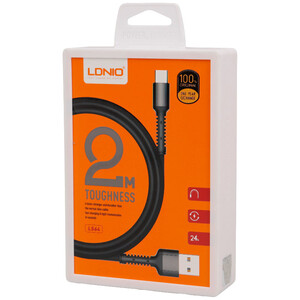 کابل آیفونی فست شارژ Ldnio LS64 2.4A 2m