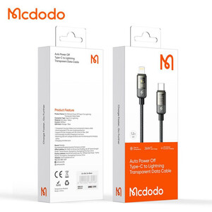 کابل تبدیل فست شارژ Mcdodo CA-3161 Type-C To Lightning 3A PD 36W 1.8m