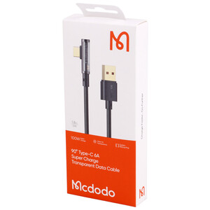 کابل تایپ سی فست شارژ Mcdodo CA-3381 6A PD 100W 1.8m یکسر L