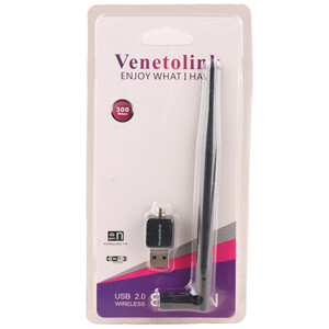 کارت شبکه بی سیم آنتن دار Venetolink 802.11N 300Mbps