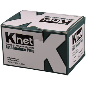 سوکت شبکه K-net RJ45 Cat6 SFTP بسته 100 عددی