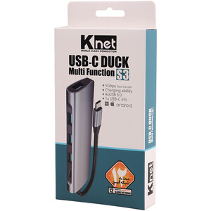 هاب K-net S3 K-MFCMS305 Type-C To USB3.0/Type-C PD 5Port