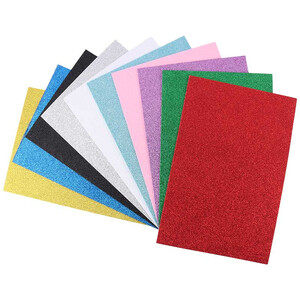 فوم رنگی اکلیلی Glitter Eva Foam A4 بسته 10 عددی