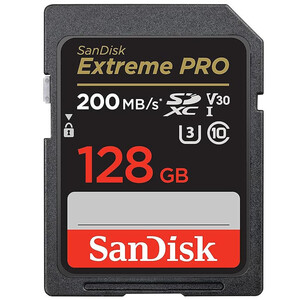 رم اس دی 128 گیگ سن دیسک SanDisk Extreme Pro SDXC V30 U3 C10 200MB/s