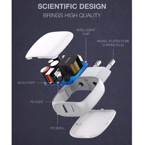 شارژر دیواری فست شارژ LDNIO A2313C QC3 PD 18W + کابل Type-C