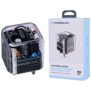 کلگی فست شارژ Powerology PWCUQC020 2Port 3A PD 35W Type-C