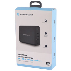 شارژر دیواری فست شارژ Powerology PWCUQC017 4Port PD 5A 100W