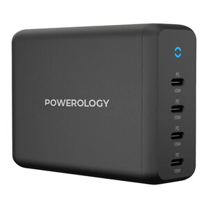 شارژر دیواری فست شارژ Powerology PWCUQC017 4Port PD 5A 100W