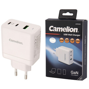 کلگی فست شارژ Camelion AD606 3Port 5A QC3.0 PD3.0 65W