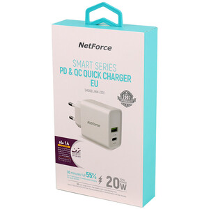 کلگی فست شارژ Netforce NW-220 2Port 3A QC PD 20W