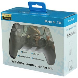 دسته بازی بی سیم طرح پلی استیشن فایو P4-Plus T29 God Of War PS4 / PC