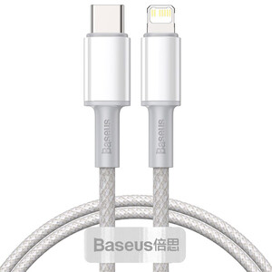 کابل تبدیل فست شارژ Baseus CATLGD Type-C to Lightning 3A PD 20W 1m