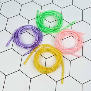 روکش پلاستیکی کابل فنری متالیک هولوگرامی بسته 10 عددی