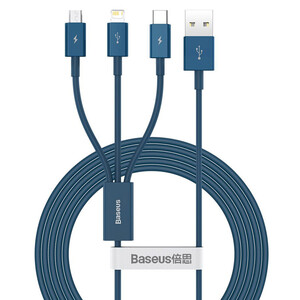 کابل 3 سر فست شارژ Baseus Superior Series CAMLTYS-0 3.5A 1.5m