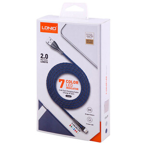 کابل آیفونی فست شارژ Ldnio LS462 2.4A 2m