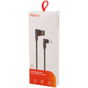 کابل آیفونی فست شارژ Hatron HC180I 2.4A 1m دو سر L