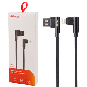 کابل آیفونی فست شارژ Hatron HC180I 2.4A 1m دو سر L