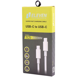 کابل تبدیل فست شارژ Eleven TC5 Type-C to Type-C 6A 100W 1m