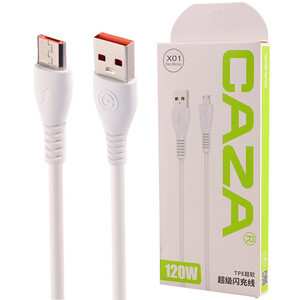 کابل میکرو یو اس بی فست شارژ Caza X01 120W 0.8m