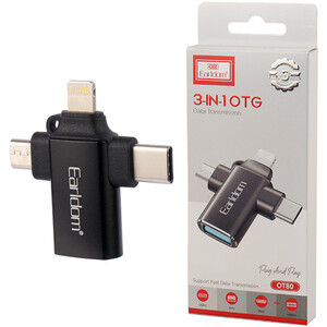 تبدیل Earldom ET-OT80 OTG USB3.0 To MicroUSB / Lightning / Type-C