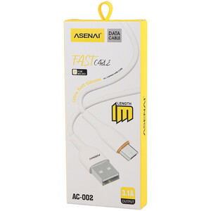 کابل میکرو یو اس بی فست شارژ Asenai AC-002 3.1A 1m