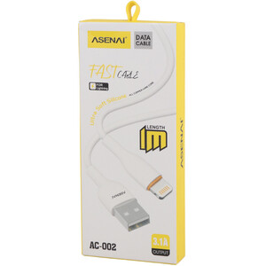 کابل آیفونی فست شارژ Asenai AC-002 3.1A 1m