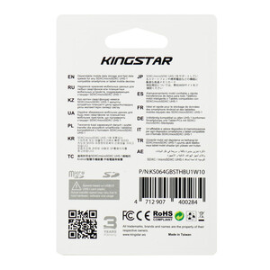 رم میکرو 64 گیگ کینگ استار KingStar 580X U1 C10 85MB/s