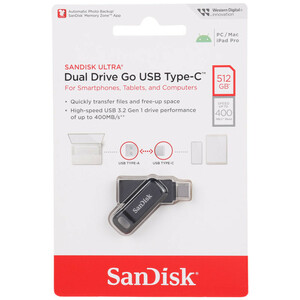 فلش 512 گیگ سن دیسک SanDisk Ultra Dual Drive Go OTG Type-C USB3.2