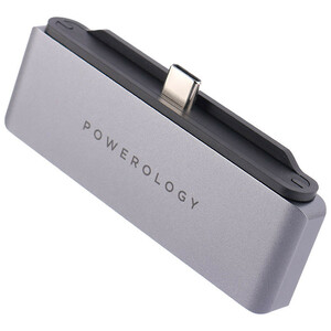 هاب Powerology P41PACHGY Type-C To USB2.0/HDMI/AUX/Type-C