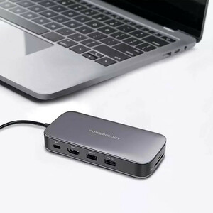 هاب و حافظه اس اس دی 512 گیگابایت Powerology PWSDHB512 Type-C To USB3.0/HDMI/SD/Micro SD/Type-C